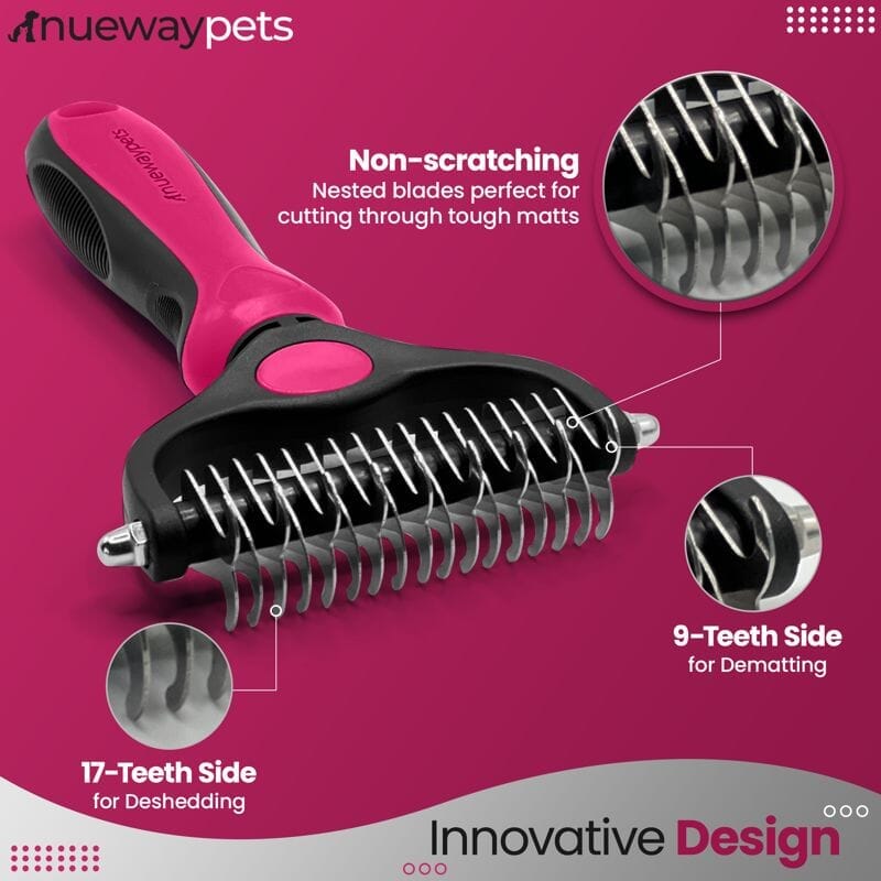 The Original FureverBrush® - Pro Grooming Tool in Pink Dog Supplies NuewayPets