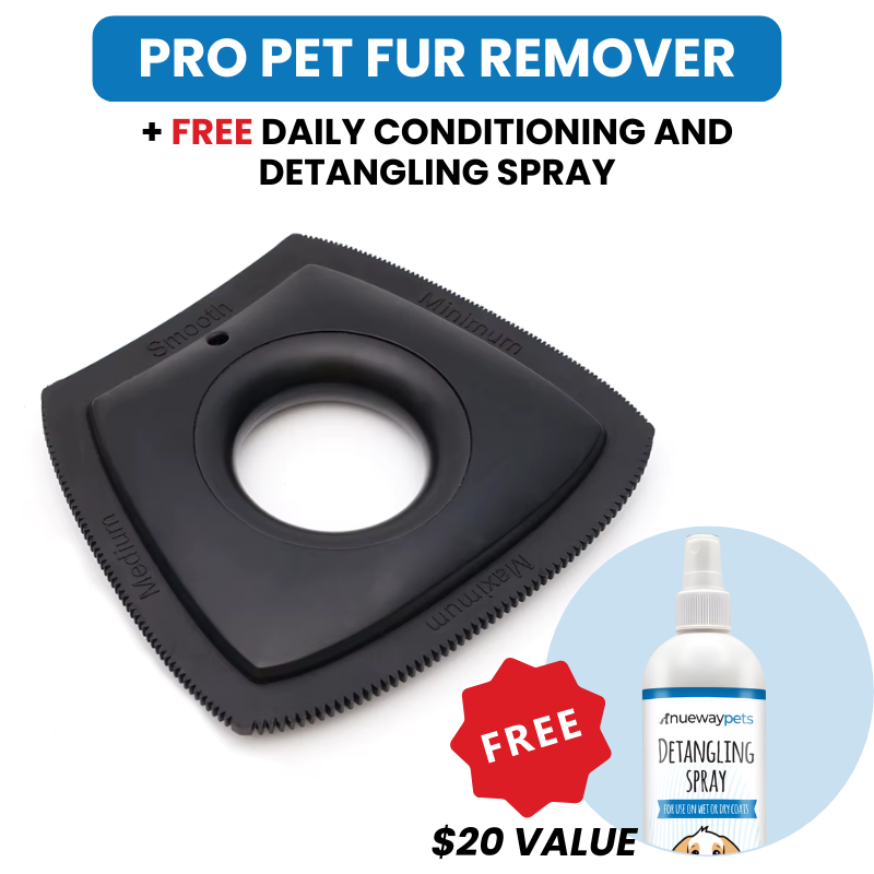 Pro Pet Fur Remover + FREE Daily Conditioning and Detangling Spray