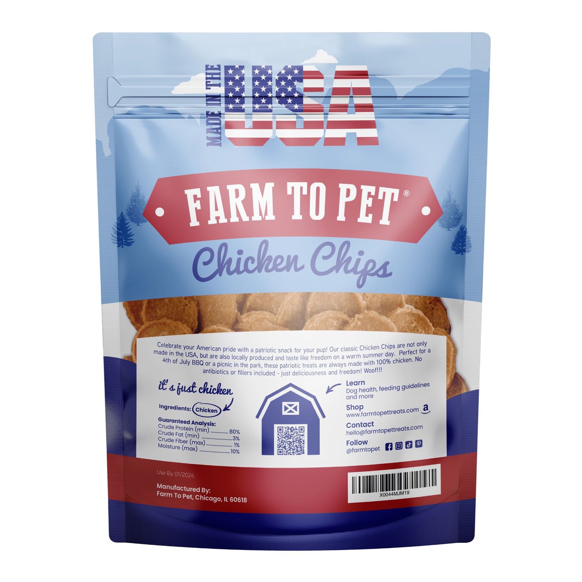 Americana Chicken Chips for Dogs Chips Farm To Pet 