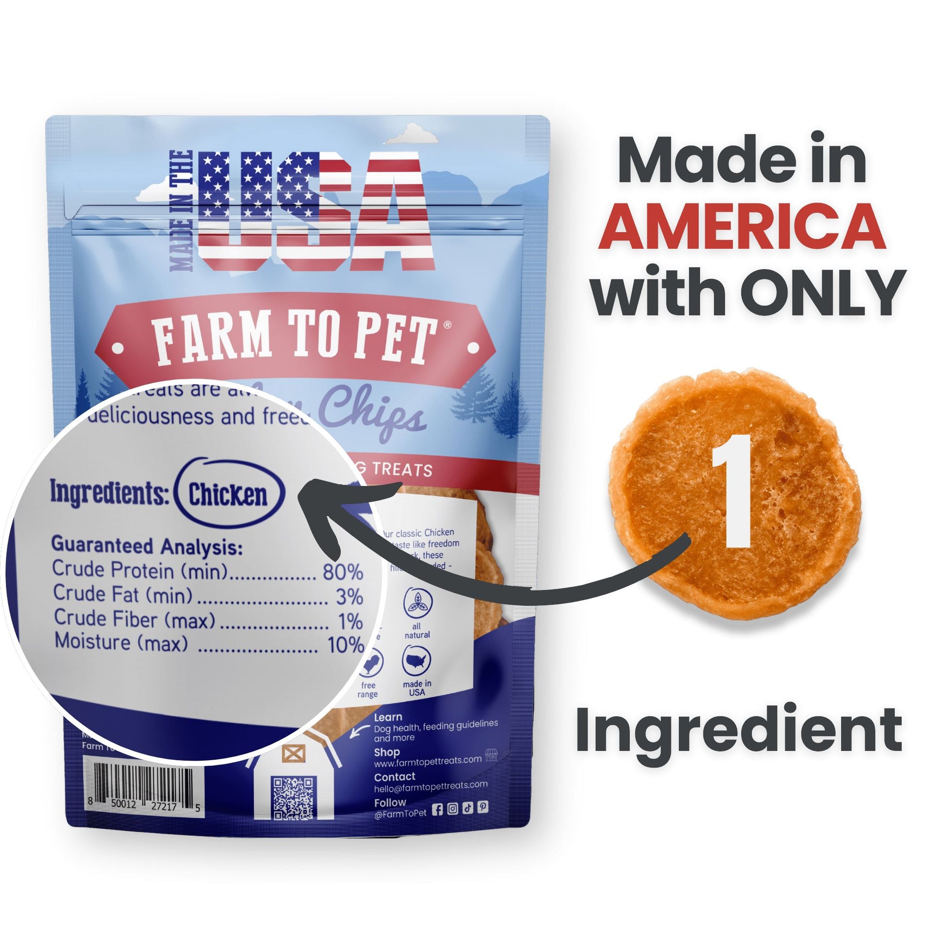 Americana Chicken Chips for Dogs Chips Farm To Pet 