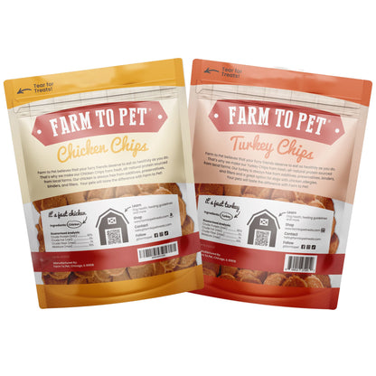 Chicken & Turkey Dog Treat Bundles Chips Farm To Pet 