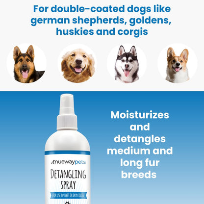 Daily Conditioning and Detangling Spray For Double-Coated Dogs NuewayPets 